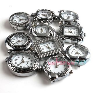 Silver Tone Round Quartz Watches Faces 30x26mm P1454