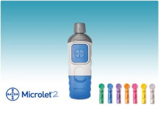 BRAND NEW BAYER MICROLET 2 ADJUSTABLE LANCING DEVICE PLUS 10 LANCETS