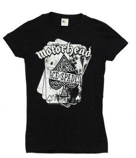 Motorhead Ace Of Spades Juniors Babydoll Metal Rock Band T Shirt Tee