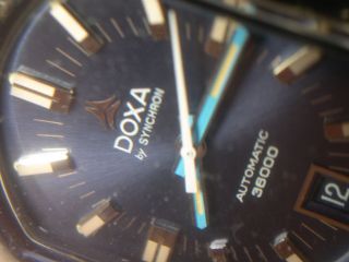 NOS vintage Doxa mens stainless steel automatic watch 4 bands 
