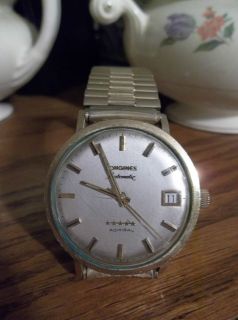 Vintage Longines Automatic Admiral 5 Star Mens Watch 10K Gold with 