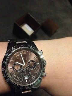 MICHAEL KORSLAYTON STAINLESS SILVER TONE CHRONOGRAPH MK8213 MSRP $ 