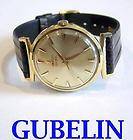 Vintage Solid 18k GUBELIN IPSO MATIC Watch 1960s Cal.G7008* MINT Cond 