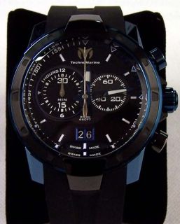 TechnoMarine Watch Swiss UF6 Magnum Chronograph Blue 611004 NEW