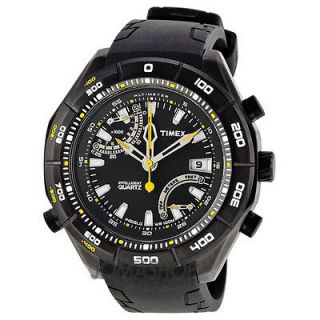 Timex Expedition Premium IQ Altimeter Black Ion plated Mens Watch 