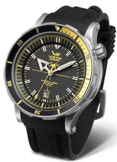 10% Off , Mens VOSTOK EUROPE ANCHAR Diver Watch, Yellow / Black Dial 