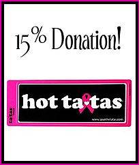 Save the Tatas Bumper Sticker Breast Cancer Donation15%