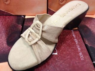 New DAMIANIS by Italian Shoemakers 2042S0 NATURAL Beige Sandal Slide 