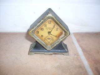 Antique Silvertone Small Cast Iron Alarm Clock