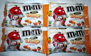 Bags of ORANGE flavored MIlk Chocolate Holiday M&Ms LIMITED edition 