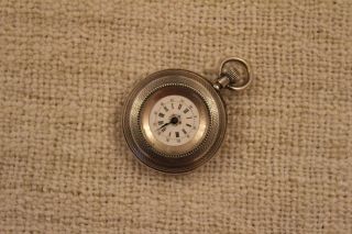 Antique Ladies Pendant Silver REMONTOIR Cylinder Pocket Watch RARE c 