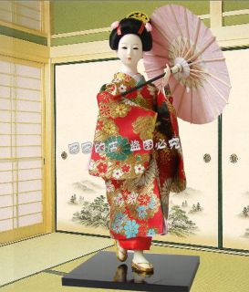Oriental Broider Doll, figurine Japanese geisha dolls statueH062