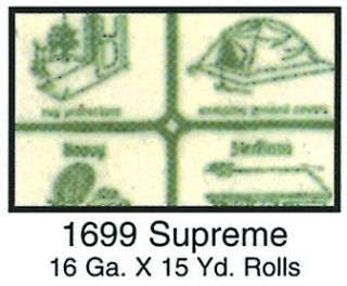 Supreme 16 Gauge, Green Paper Clear Vinyl 54 Wide 15 Yard Roll 1699