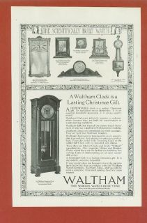 1921 Waltham Clock Ad ~ 7 Styles ~ Christmas Ad