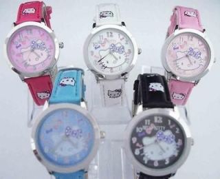   Child Hello Kitty Wrist Watch 5 Color Lot of Mix Wholesale Clock B2