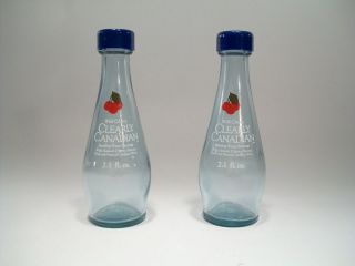   Cherry Clearly Canadian Salt and Pepper Shakers Clear Tinted Glass
