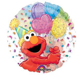   18 Elmo Happy Birthday Clear Holographic Party Supply Balloon Mylar