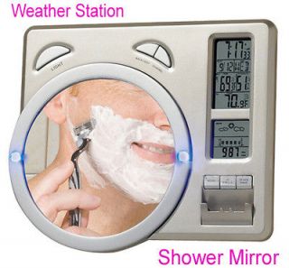 Brand New Wireless Digital Weather Station Shower Mirror Alarm Clock