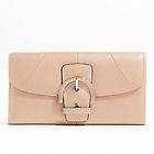 Coach NWT Soho Leather Buckle Shell Pink Slim Envelope Wallet F45622 