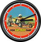   Cart Kart Karting Carting Racing Retro Vintage Art Sign Wall Clock