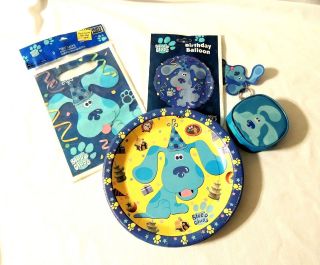 NEW~BLUES CLUES PARTY SET x 8 THIN PLATES NEW BUT REPACKAGED 