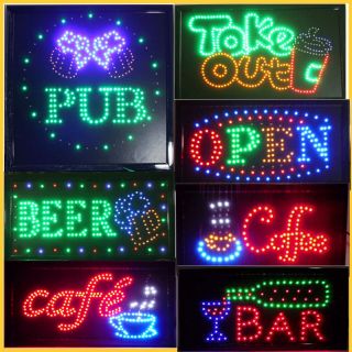 BRIGHT LED Open,Cafe,Coffee,Bar,Pub,Club Neon SIGN ANIMATE New Design 