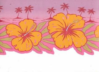 Bold Hawaiian Flowers Sale$8 Wallpaper Border 654