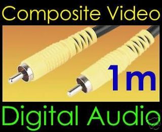2m Digital Audio Coax Coaxial SPDIF Phono Cable Lead