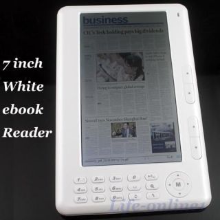 inch White 4GB ebook Reader eReader MP4 MP5 RMVB 720P read Adobe DRM 