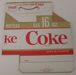 Vintage Unused COKE Coca Cola Six Pack Carton Carrier