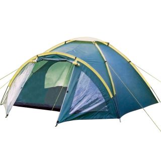   80 C001 Easy Up Three Person Hiking & Camping Tent With Porch   7 lbs