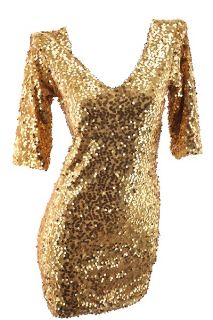 gold dress in Dresses