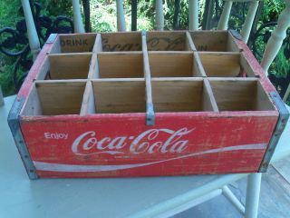   Coca Cola Wood Carrier / Caddy Holds 12 (Measures 17 x 12 x 5
