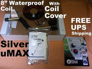Tesoro Silver uMAX Metal Detector with 8 Waterproof Coil & Coil Cover