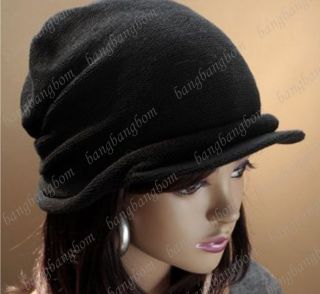 Cap1 Fashion Korean VISOR BEANIE knit black Hat Cap For You Choose 