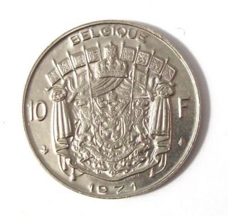 1971 BELGIUM 10F COIN