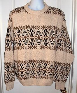 VAN HEUSEN Mens Bill Cosby Beige Sierra Long Sleeve Crewneck Sweater 