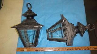  carriage beveled glass etched night lights out door yard pole lamps