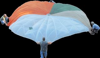 C9 Parachute, 28’ Multi Color, Military Surplus, Green, Tan, White 
