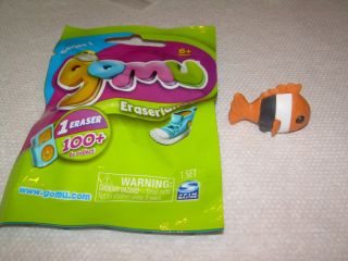 GOMU Series 1 Erasers ORANGE CLOWN FISH g40 Ocean Theme