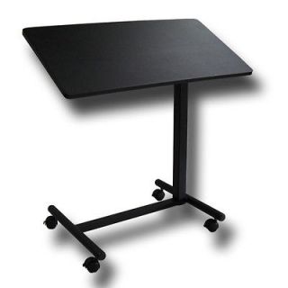 Black Over the Bed Table Rolling Computer Cart Stand laptop notebook 