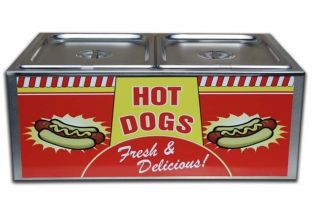 Commercial Hot Dog Steamer & Bun Warmer