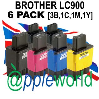   PACK of LC900 BROTHER Compatible Ink Cartridges (3 x Bk & 1 x C,M & Y