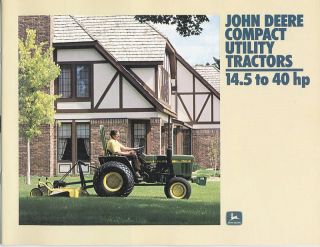 John Deere Compact Utility Tractors Sales Brochure NEW