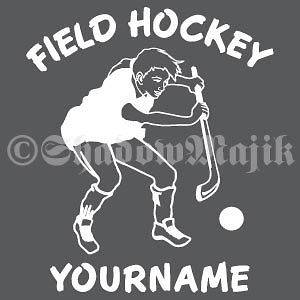 Inch Personalized Vinyl Decal   Field Hockey