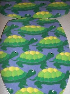Newly listed TOILET SEAT LID TANK LID COVER TURTLE PURPLE GREEN