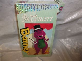 Barney   Barney in Concert (VHS) kids video tape   fun loving purple 