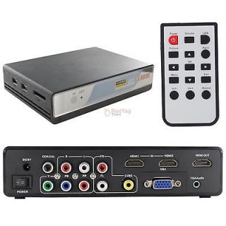 All to HDMI Converter Adapter Box(CVBS,YPbPr​,VGA,HDMI and USB) For 