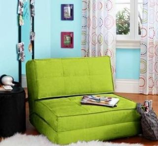   GREEN GLAZE Flip Out Chair Convertible Sleeper Bed Couch Lounger Sofa