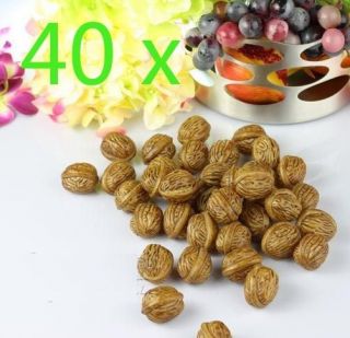 40 pcs fake Walnuts Plastic artificial food House Party kitchen decor